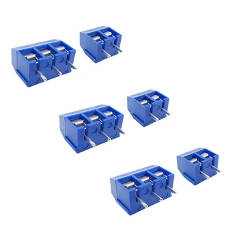 10-50 Adet Mavi KF301 2P 3P 5.0 mm Takılabilir Tip Düz Pin PCB Vidalı Terminal Bloğu Konnektörü KF301-5.0-2P KF301-5.0-3P