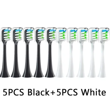 10 adet Yedek SOOCAS X3 / X3U / X5 Diş Fırçası Kafaları Sonic Elektrikli Diş Fırçası Memesi Kafaları Değiştirin Akıllı Fırça Kafası