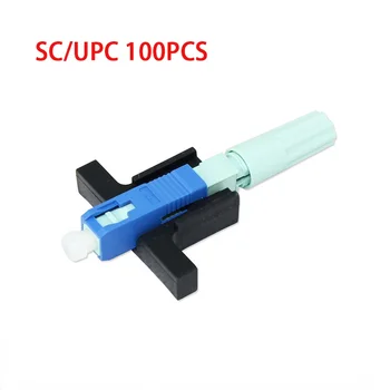 100 adet SC APC SM Tek Modlu optik konektör FTTH Aracı Soğuk Bağlantı Aracı SC UPC Fiber Optik Hızlı Bağlantı