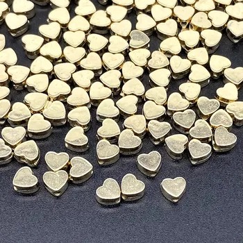 100 Adet yaklaşık 6mm Yıldız Aşk Kalp Altın Renk Gümüş Renk Gevşek Spacer CCB Akrilik Boncuk Takı Yapımı Bulma göz alıcı boncuk