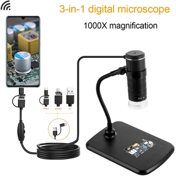 1000X Dijital Mikroskop LED USB Mikroskop Cep Telefonu Mikroskop Kamera Tipi Android sistemi PCB Muayene Araçları