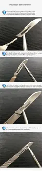 11 # 23 # Karbon Çelik Cerrahi Bıçaklar Bıçak Aracı Metal Neşter Kitleri Seti DIY Kesme Tamir Oyma Hayvan Neşter