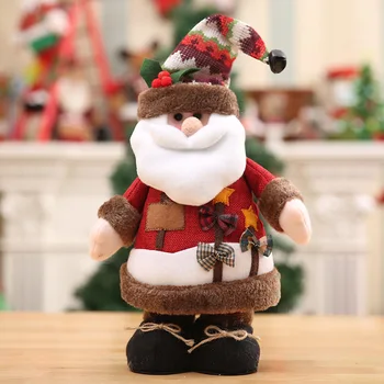 13 inç Noel Baba Bebek Kardan Adam Geyik Heykelcik yılbaşı dekoru Keten Noel oyuncaklar Noel Hediyeleri için Masaüstü Şömine Dekor
