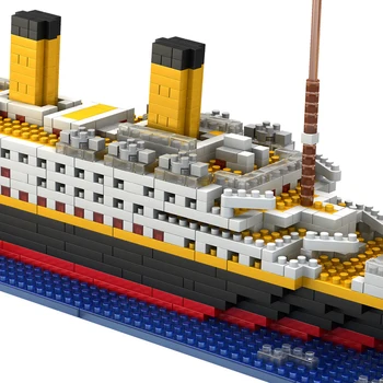1860 ADET Titanical Cruise Gemi Modeli Mikro Yapı Taşları Çocuklar DIY Oyuncaklar Tekne Elmas Tuğla Kiti eğitici oyuncak Çocuklar için