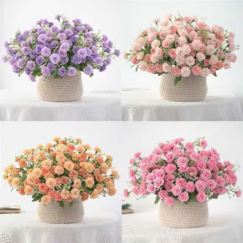 20 Çiçek Ortanca Sahte İpek Çiçek Ev Partisi Bahçe Küçük Leylak Çiçekler