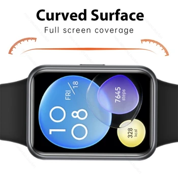 3 ADET 9D Kavisli Yumuşak Koruyucu Cam İçin Huawei İzle Fit 2 Tam Ekran Koruyucu Film Huawei Huawei Fit2 Smartwatch Aksesuarları