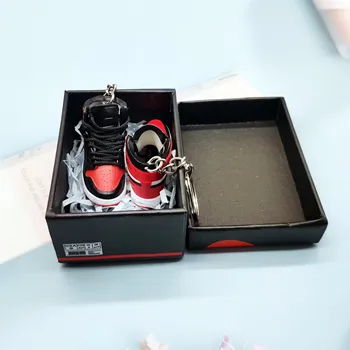 3D Mini Spor Ayakkabı Anahtarlık cep telefonu anahtarı Kolye spor ayakkabı Hediye Kutusu Takım Elbise Hediyeler Çift ayakkabı kutusu ile