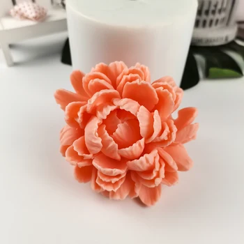 3D şakayık çiçekleri Şekli silikon kalıp Kek Çikolata Mum sabun kalıbı DIY Aromaterapi Ev Dekorasyon El Sanatları Araçları