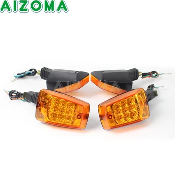 4x LED Ön / Arka Dönüş Sinyalleri Motosiklet E3 E-mark Amber Lambası Yanıp Sönen Sinyal Flaşör İşıkları Göstergeleri MZ ETZ 251