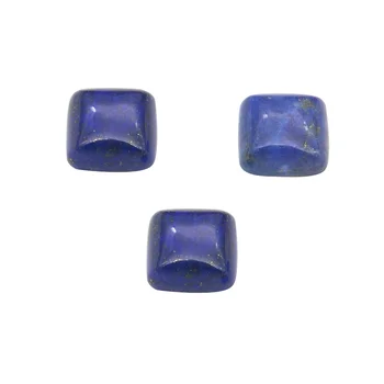 5 adet Doğal Yarı Değerli Taş Lapis Lazuli Cabochons Kare 8 / 10mm Takı Yapımı Bulguları DIY Yüzük Küpe Kolye