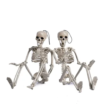 60CM parodi Aktif İnsan iskelet modeli Anatomi İskelet Hareketli Kafatası Cadılar Bayramı Sahne Tıbbi Öğrenme Cadılar Bayramı Partisi Dekoru