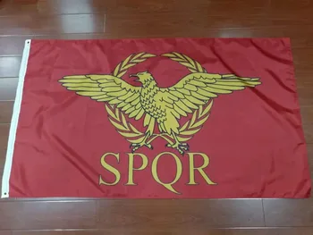 90x150cm SPQR Roma İmparatorluğu Senatosu ve Roma Halkı Bayrağı