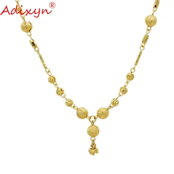 Adixyn Altın Kolye Kolye moda takı Kadınlar İçin Kız Arkadaşı Hediye Altın Renk Charms Gerdanlık Kolye N09237