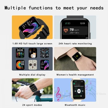Akıllı İzle Xiaomi Kadınlar Smartwatch Bluetooth Apple Saatler spor bilezik Erkekler Kan Oksijen Bilekliği Su Geçirmez Saat