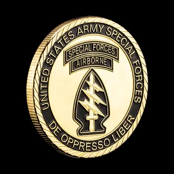 Amerika Birleşik Devletleri Ordusu Özel Kuvvetler Hatıra Altın Kaplama Bölümü Ordu 1 ADET hatıra parası Mücadelesi Coin