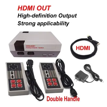 AV / HDMI NES Mini Klasik Baskı Retro Video Oyunları Konsolu 2 Kontrolörleri Dahili 600 Klasik Nintendo Oyunları