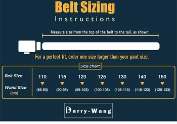 Barry.Wang PK-0058 2018 Moda Erkek Kemerleri Lüks Inek Deri Tasarımcısı Yüksek Kaliteli 110 cm - 130 cm Kemerler Erkek Yaşam
