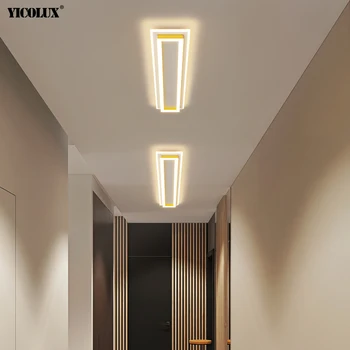 Basit siyah altın Yeni Modern LED avize ışıkları oturma yemek odası yatak odası koridor koridor Salonu vestiyer lamba iç mekan aydınlatması
