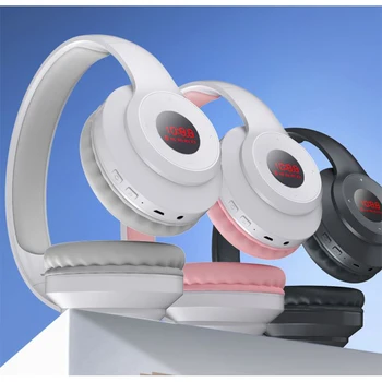 Bluetooth kablosuz kulaklıklar Katlanabilir FM Kulaklık HİFİ Stereo Kablolu Kulaklık 3.5 mm Jack Spor Kulaklık 50 MHz-108 MHz 650mA Güç