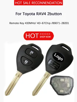 CN007012 Satış Sonrası Parça no. 89071-28201 Toyota RAV4 2 düğmeli uzak anahtar Kontrolü (Avrupa) 433MHz 4D - 67 Çip