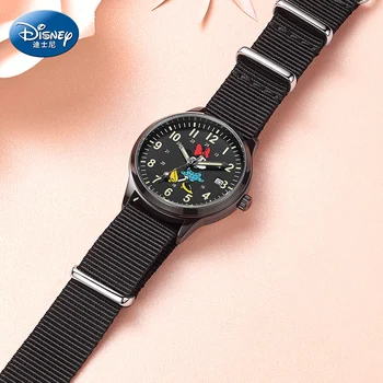 Disney Resmi Unisex Mickey Minnie Mouse Japonya Kuvars Kol Saati Karikatür Arama Tarihi Takvim Aydınlık El Erkekler Kadınlar Gençlik Saati