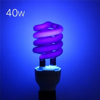 E27 Spiral Lamba Enerji tasarrufu UV ultraviyole floresan siyah ışık CFL ampul Menekşe lambaları ev sahne gösterisi etkisi