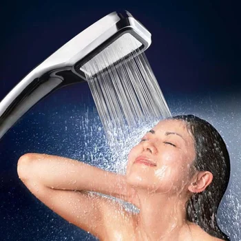 El Duş Yağış Duş Yüksek Kaliteli Basınçlı Su Tasarrufu Duş Başlığı 300 Delik Banyo Filtresi Püskürtme Memesi ABS