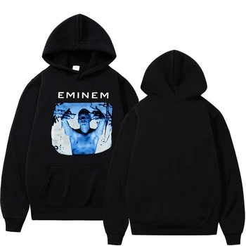 Eminem Hoodies Rapçi Baskı Hip Hop Streetwear Erkekler Kadınlar Rahat Moda Büyük Boy Tişörtü Hoodie Kazak Eşofman Giyim
