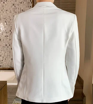 Erkek Takım Elbise Ceket Bahar Yeni Sıcak Kore Gençlik Trend Moda Casual Streetwear Yüksek Kaliteli Slim-fit Blazers erkek Marka Giyim