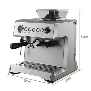 Espresso Kahve Makinesi 20bar Pompası Basınçlı Espresso makinesi Yarı Otomatik Çekirdeği Değirmeni Buhar süt köpürtücü Cappuccino