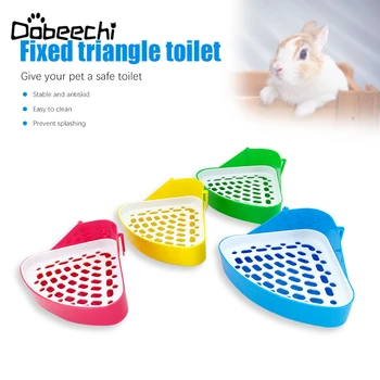Evcil hayvan tuvaleti Tavşan kum kabı Küçük Hayvan Hamster İşemek Tuvalet Totoro Köşe Çöp tepsileri Konteyner Kapalı Üçgen Lazımlık Eğitmen