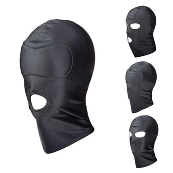 Fetiş M L 4 Stil Yetişkin Erotik Maske Hood Seksi Iç Çamaşırı Açık Ağız Göz Maskesi BDSM Başlık Cosplay Köle Esaret Samimi Ürünler