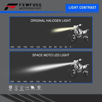 FEWFUSS Motosiklet kristal Far Far Başkanı lamba ışığı HUSQVARNA FE TE 2020 2021 2022