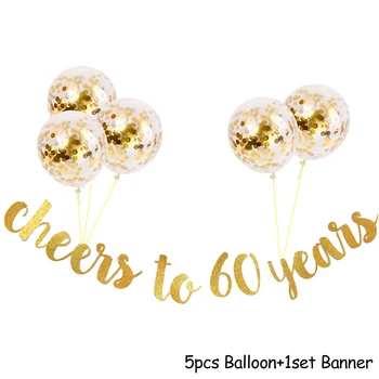 Glitter Altın Mutlu Doğum Günü Afiş konfeti balonları 30 40 50 60 Yıl Doğum Günü Dekor 30th 50th Doğum Günü Partisi Süslemeleri Yetişkin