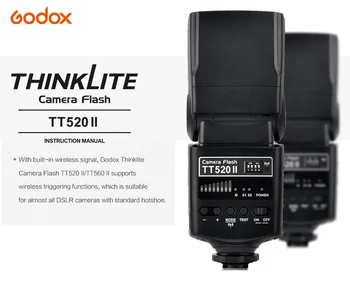Godox TT520 II Flaş TT520II Dahili 433 MHz Kablosuz Sinyal + Flaş Tetik Canon Nikon Pentax Olympus DSLR kameralar