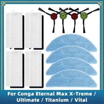 Için Cecotec Conga Ebedi Max X-Treme / Ultimate / Titanyum / Hayati Yedek Parça Aksesuarları Yan Fırçası Hepa Filtre Paspas Bez Kumaş