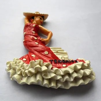 İspanyol flamenko dansçısı hatıra stereo buzdolabı manyetik hatıra sopa Dekor