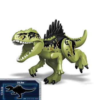 Jurassic Dinozor Dünya Parkı Giganotosaurus Modeli Yapı Taşları Dino Rakamlar Tuğla DIY Eğitici Oyuncaklar Çocuk hediyeler için