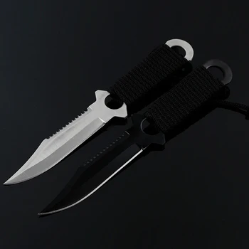 Kamp bıçağı Cep Amerikan hayatta kalma bıçağı av bıçağı 440C Sabit Bıçak kamp bıçağı s Kesim Halat Araçları + ABS Plastik Kılıf