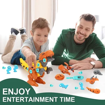 Kombinasyonu DIY Sökme Montaj dinozor oyuncak seti vida somunu Montaj Dinozor Modeli eğitici oyuncak Çocuklar Çocuklar için Hediye