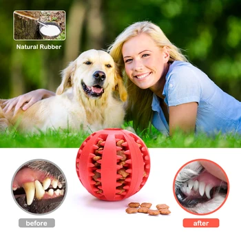 Köpek Oyuncak Streç Kauçuk Sızıntı Topu Komik İnteraktif Pet Diş Temizleme Topları Bite Dayanıklı Çiğnemek Oyuncaklar 5cm / 6cm / 7cm / 9cm / 11cm