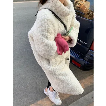 Kış Kadın Ceketler faux kürk oyuncak AYI KÜRK Giyim Kadın Palto Ceket Kış Uzun Ceket Bayan Moda Vintage Takım Elbise
