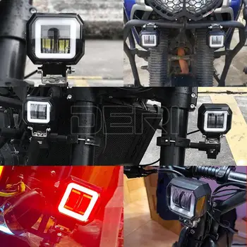 Led motosiklet spot 3 inç led çalışma ışığı LED Melek Gözler sis lambası Araba Offroad bisiklet Motosiklet far 12V 24V