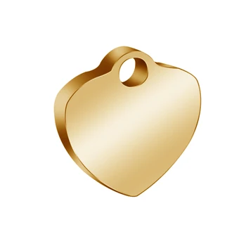 Lot başına 50 adet 8x8mm küçük kalp Etiketleri Özel Logo Tasarım Metin Kolye Etiketi Logo Etiketleri paslanmaz çelik boncuklar