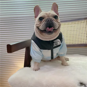 Lüks Köpek Giysileri, Kış Pet Köpek Yüz Ceket, Sıcak ve Kalınlaşmış, Küçük ve Orta Ölçekli Yorkshire Chihuahua Fransız Bulldog Ceket,