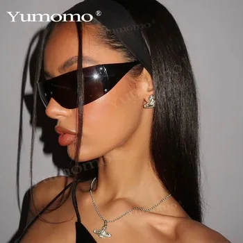 Lüks Punk 2000'İN Güneş Gözlüğü Yeni Kadın Retro Marka Tasarımcısı güneş gözlüğü UV400 Shades Gözlük Gözlüğü Kadın Degrade Gözlük