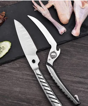 Mack Yürüteç Paslanmaz Çelik Çok fonksiyonlu Mutfak Makas Makaslar Ayrılabilir Tavuk Kemikleri Makas Sebze Kesici şef bıçağı