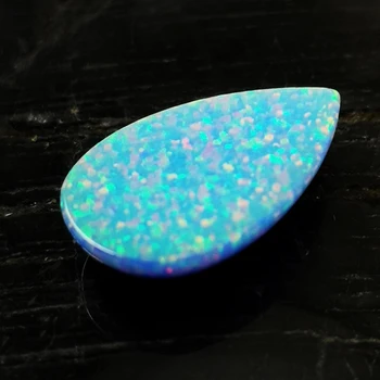 Mavi opal taş dağınık boncuklar taşlar armut şekli damla düz taban cabochon oluşturulan taş takı yapımı için DIY değerli taşlar