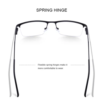 MERRYS tasarım Erkekler Titanyum Alaşım Gözlük Çerçeve Erkek Kare Göz Miyopi Reçete Gözlük Erkek Yarım Optik S2064