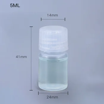 Mini 5ML Yuvarlak Plastik kapaklı şişe Gıda Sınıfı PP Malzeme Doldurulabilir Sıvı Saklama Kabı 100 adet / grup